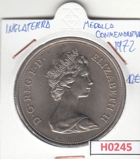 imagen-13-12492.jpg H0245 MEDALLA CONMEMORATIVA INGLATERRA 1972 SIN CIRCULAR - Imagen 1