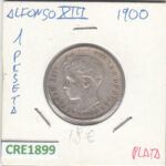 CRE1899 MONEDA ESPAÑA 1 PESETA ALFONSO XIII 1900 PLATA