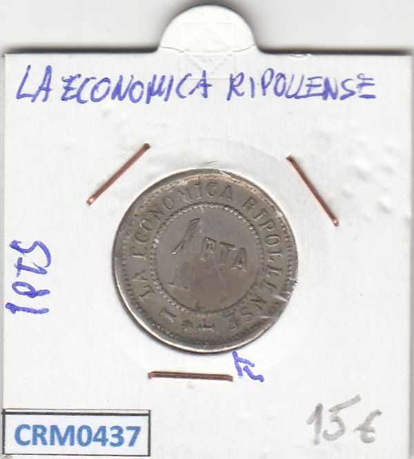 imagen-13-12750.jpg CRM0437 FICHA LA ECONOMICA RIPOLLENSE 1 PESETA - Imagen 1
