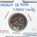 CRM0486 MEDALLA DE PLATA VIRGEN Y NIÑO PLATA MC