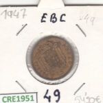 CRE1951 MONEDA ESPAÑA 1 PESETA 1949 ESTRELLA 49 EBC