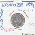 CRE1976 MONEDA ESPAÑA ALFONSO XIII 50 CENTIMOS 1894 PLATA