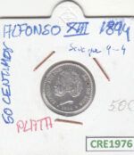 CRE1976 MONEDA ESPAÑA ALFONSO XIII 50 CENTIMOS 1894 PLATA