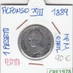 CRE1978 MONEDA ESPAÑA ALFONSO XIII 1 PESETA 1889 PLATA
