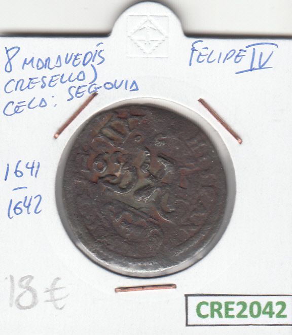 imagen-13-12894.jpg CRE2042 MONEDA ESPAÑA FELIPE IV 8 MARAVEDIS RESELLO SEGOVIA 1641-42 - Imagen 1