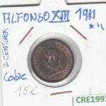 CRE1991 MONEDA ESPAÑA ALFONSO XIII 2 CENTIMOS 1911