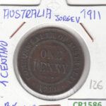 CR1586 MONEDA AUSTRALIA JORGE V 1 CENTIMO 1911 BRONCE BC