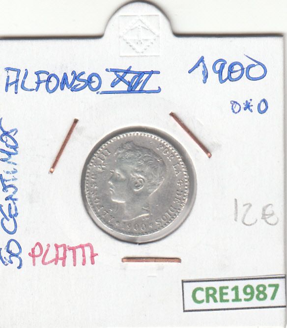 imagen-13-12929.jpg CRE1987 MONEDA ESPAÑA ALFONSO XIII 50 CENTIMOS 1900 PLATA - Imagen 1