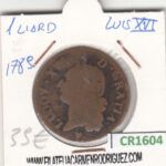 CR1604 MONEDA FRANCIA LUIS XVI 1785 BC