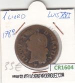 CR1604 MONEDA FRANCIA LUIS XVI 1785 BC