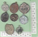 CRM0513 LOTE DE 5 MEDALLA RELIGIOSA A IDENTIFICAR BC