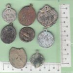 CRM0513 LOTE DE 5 MEDALLA RELIGIOSA A IDENTIFICAR BC