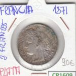 CR1609 MONEDA FRANCIA 5 FRANCOS 1871 PLATA MBC