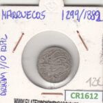 CR1612 MONEDA MARRUECOS DIRHAM 1-10 RIAL 1882 BC