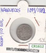CR1612 MONEDA MARRUECOS DIRHAM 1-10 RIAL 1882 BC