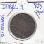 CRE2156 MONEDA ESPAÑA ISABEL II 8 MARAVEDIS 1833 SEGOVIA