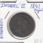 CRE2158 MONEDA ESPAÑA ISABEL II 8 MARAVEDIS 1842 SEGOVIA BC