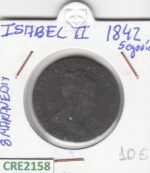 CRE2158 MONEDA ESPAÑA ISABEL II 8 MARAVEDIS 1842 SEGOVIA BC
