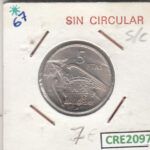 CRE2097 MONEDA ESPAÑA FRANCO 5 PESETAS 1953 ESTRELLA 67 SIN CIRCULAR