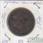 CRE2211 MONEDA ESPAÑA GOBIERNO PROVISIONAL 10 CENTIMOS 1870