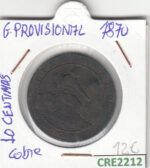 CRE2212 MONEDA ESPAÑA GOBIERNO PROVISIONAL 10 CENTIMOS 1870