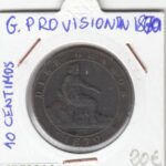 CRE2214 MONEDA ESPAÑA GOBIERNO PROVISIONAL 10 CENTIMOS 1870 MBC