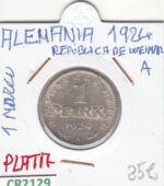 CR2129 MONEDA ALEMANIA 1 MARCO 1924A PLATA MBC