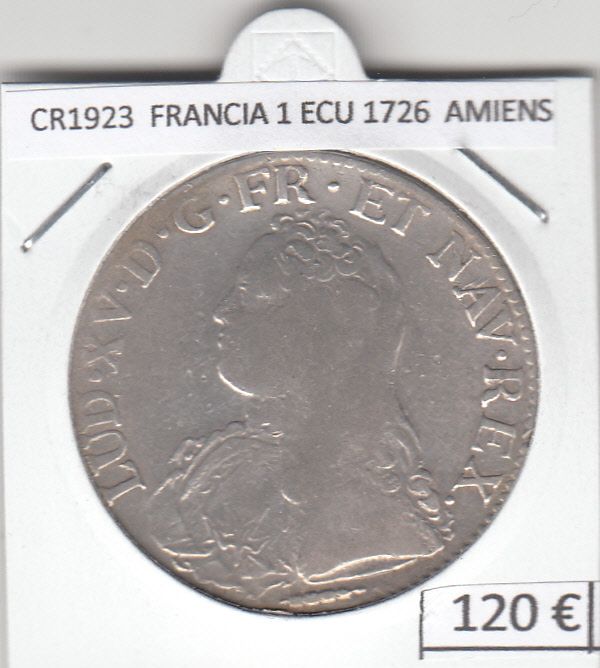 imagen-13-13884.jpg CR1923 MONEDA FRANCIA 1 ECU 1726 PLATA AMIENS - Imagen 1