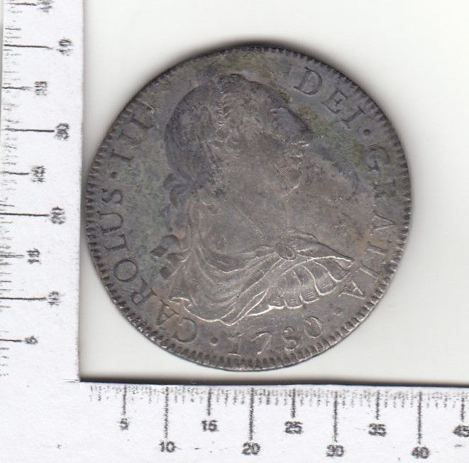 imagen-13-14263.jpg CRBAN223 MONEDA ESPAÑA 8 REALES CARLOS III MEXICO 1780 - Imagen 1