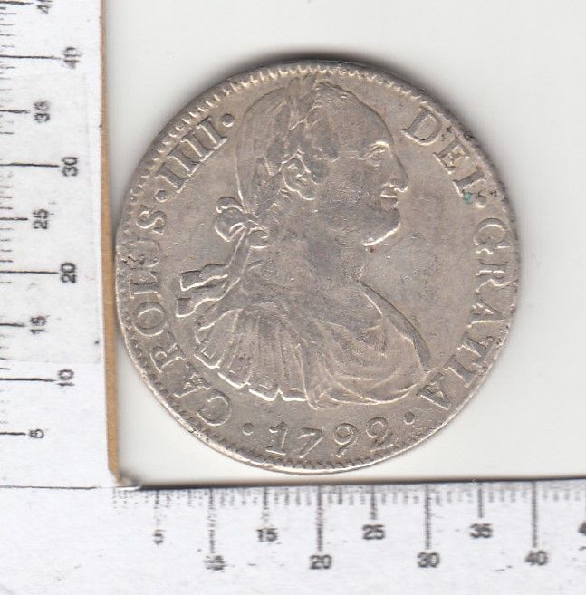 imagen-13-14279.jpg CRBAN239 MONEDA ESPAÑA 8 REALES CARLOS IV MEXICO 1792 - Imagen 1