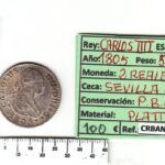 CRBAN298 MONEDA ESPAÑA 2 REALES 1805 CARLOS IV SEVILLA