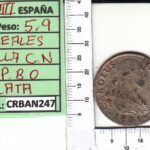 CRBAN247 MONEDA ESPAÑA 2 REALES 1801 CARLOS IV SEVILLA