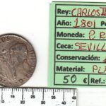 CRBAN251 MONEDA ESPAÑA 2 REALES 1801 CARLOS IV PLATA