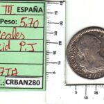 CRBAN280 MONEDA ESPAÑA 2 REALES 1777 CARLOS III MADRID