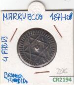 CR2194 MONEDA MARRUECOS 4 FALUS 1871