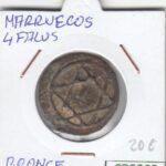 CR2203 MONEDA MARRUECOS 4 FALUS BRONCE