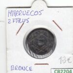 CR2204 MONEDA MARRUECOS 2 FALUS BRONCE