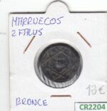 CR2204 MONEDA MARRUECOS 2 FALUS BRONCE