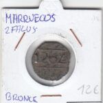 CR2205 MONEDA MARRUECOS 2 FALUS BRONCE