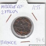 CR2206 MONEDA MARRUECOS 2 FALUS 1255 BRONCE