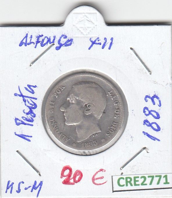imagen-13-15145.jpg CRE2771 MONEDA ESPAÑA 1 PESETA ALFONSO XII MS-M 1883 - Imagen 1