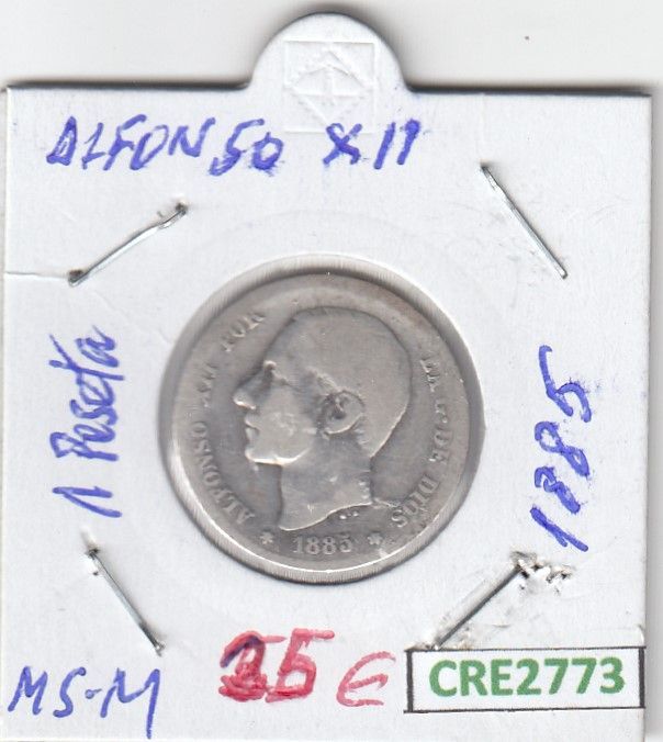 imagen-13-15147.jpg CRE2773 MONEDA ESPAÑA 1 PESETA ALFONSO XII MS-M 1885 - Imagen 1