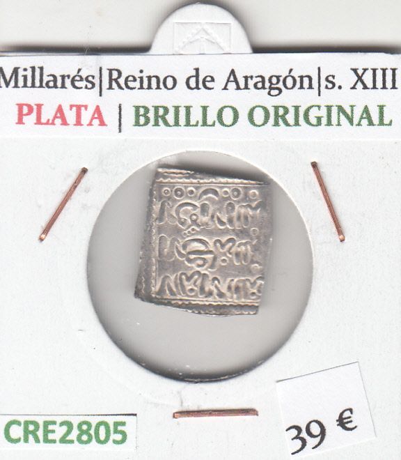 imagen-13-15254.jpg CRE2805 MONEDA MILLARES REINO DE ARAGON S. XIII PLATA - Imagen 1