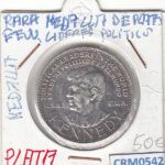 CRM0542 MEDALLA EEUU KENNEDY PLATA