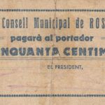 CRBL0072 BILLETE ESPAÑA CONSEJO MUNICIPAL DE ROSES (GIRONA) 50 CTS BC