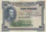 CRBS1061 BILLETE ESPAÑA 100 PESETAS 1925 CON RESELLO USADO