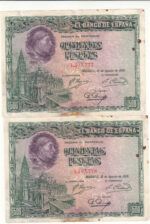 CRBS1017 BILLETE ESPAÑA 500 PESETAS 1928 BC CON MANCHAS