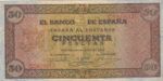 CRBS1003 BILLETE ESPAÑA 50 PESETAS 1938 PUNTOS DE AGUJA MBC+