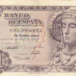 CRBS1086 BILLETE ESPAÑA 1 PESETA 1948 SERIE A USADO
