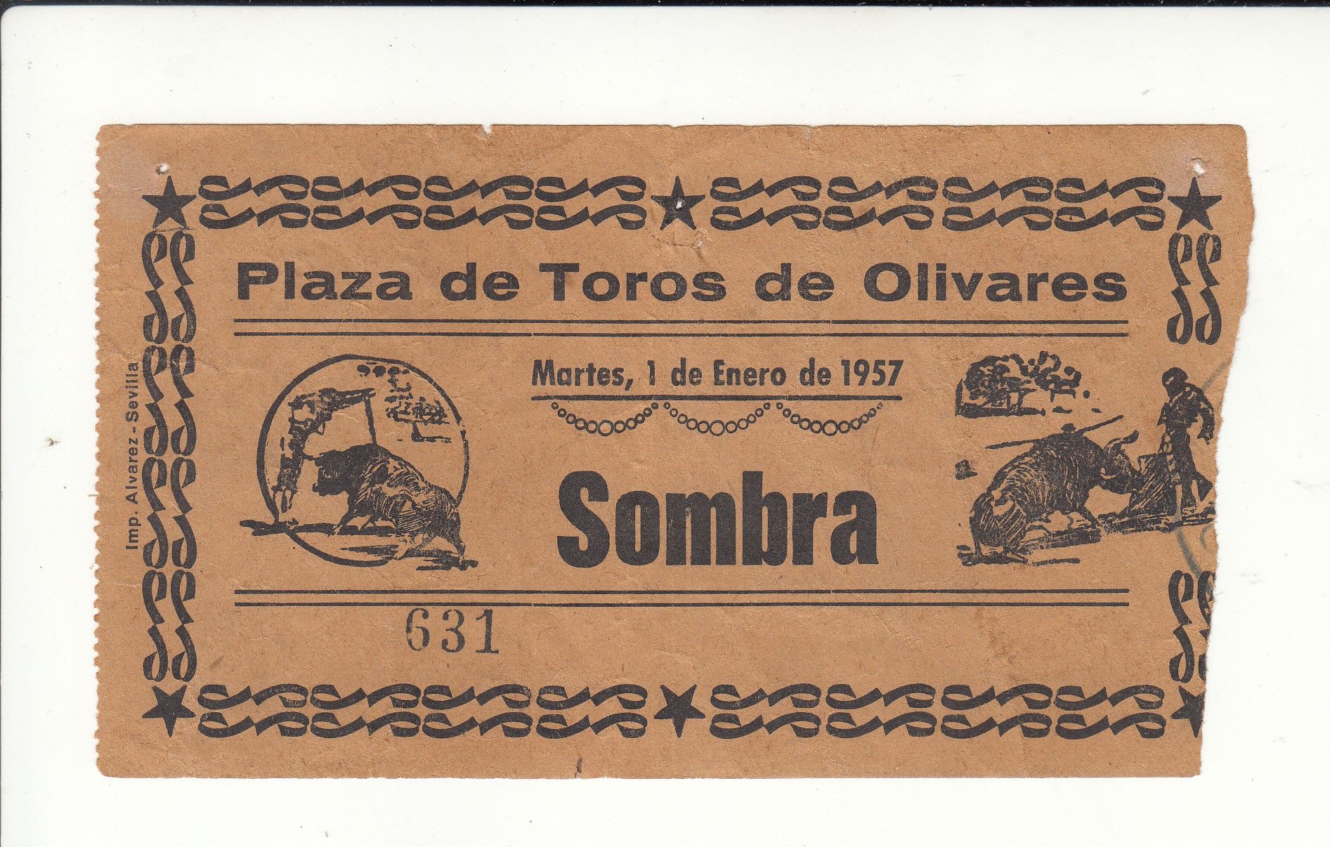 imagen-13-15880.jpg CRBL0110 ENTREDA DE TOROS 1957 OLIVARES - Imagen 1